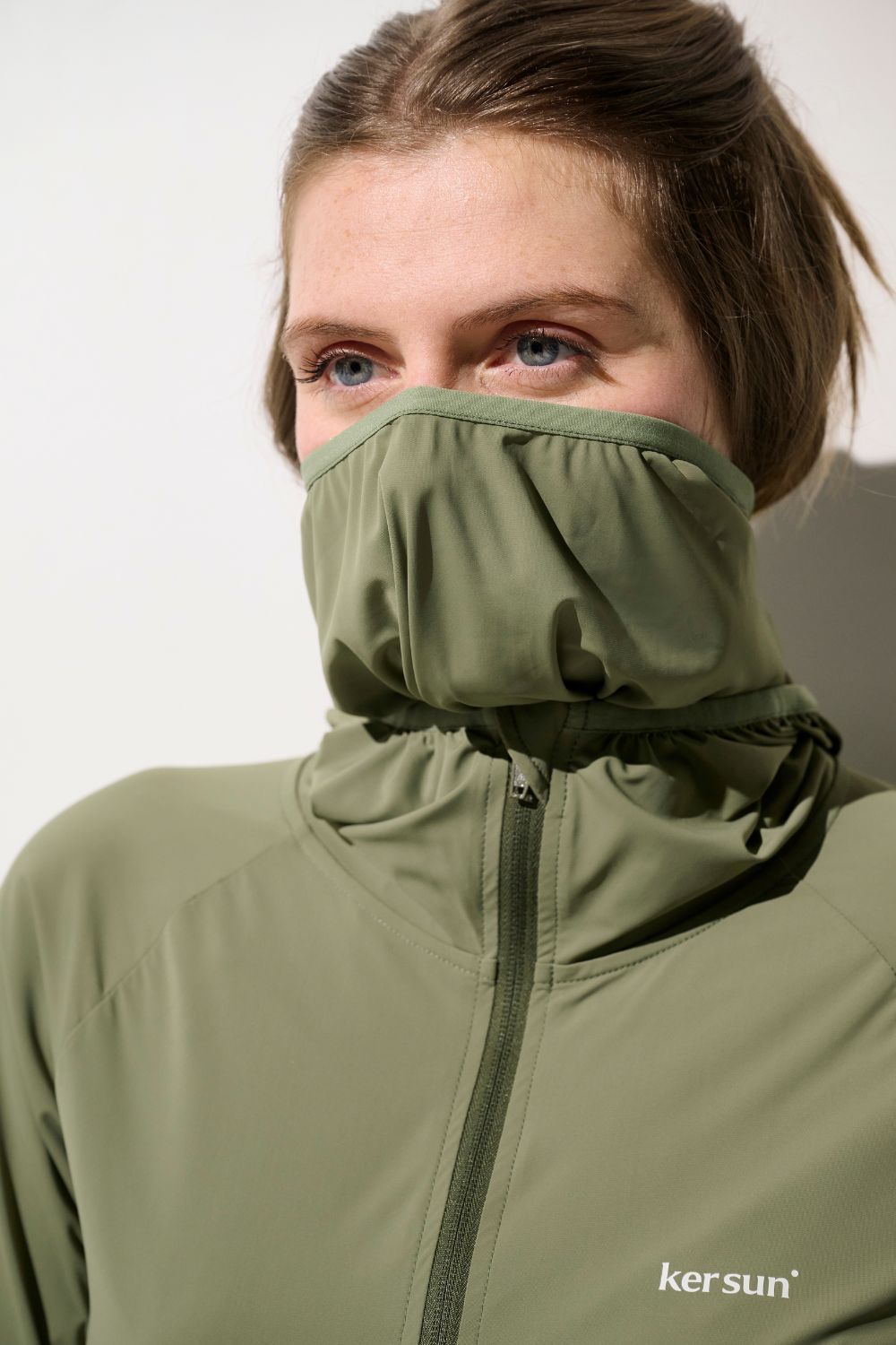 Veste anti-UV - Boston homme en vert olive, protection solaire UPF 50+ et tissu léger respirant de Ker Sun.