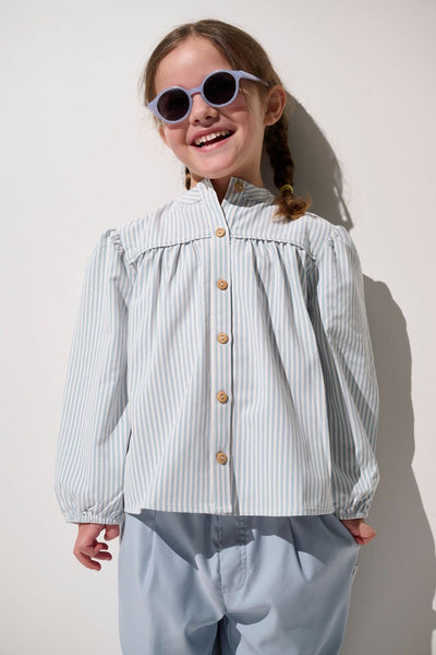Blouse anti-UV - Sylt rayée pour fille, élégante et légère, parfaite pour la protection solaire UPF 50+.