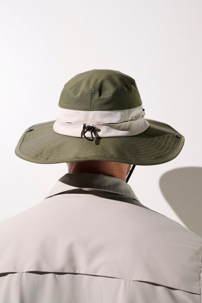 Chapeau anti-UV - Sequoia vert, léger et pratique, parfait pour randonnée avec protection UPF 50+.