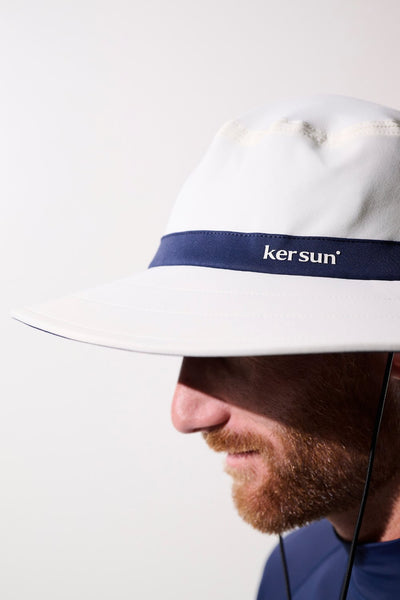 Chapeau de bain anti-UV Galápagos Ker Sun pour homme, léger, UPF 50+ idéal pour activités sous le soleil.