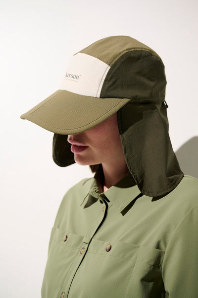 Casquette anti-UV - Sequoia de Ker Sun, couleur olive, offrant protection solaire UPF 50+ et confort pour les activités en extérieur.