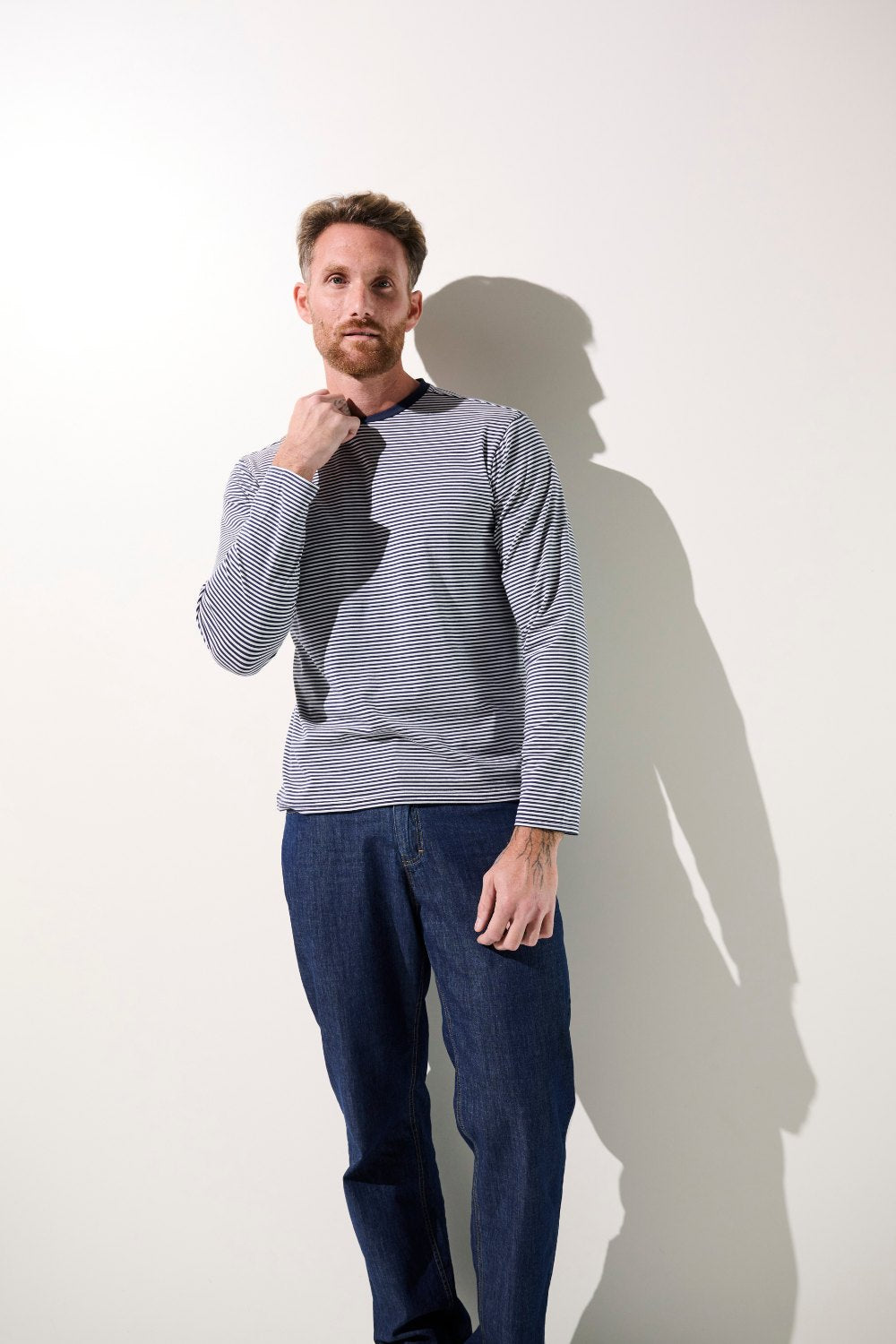 T-shirt anti-UV - La Rochelle à rayures pour homme, confortable et léger, idéal pour les activités en extérieur.