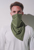 Bandana anti-UV - Oasis vert pour homme, protection solaire UPF 50+, idéal pour les activités de plein air.