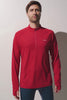 T-shirt zippé anti-UV - Boston, homme, rouge, léger et respirant pour activités sportives en plein air.